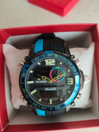 Reloj Digital Senors Negro y Azul