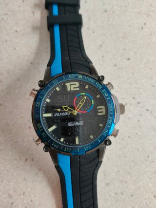 Reloj Digital Senors Negro y Azul