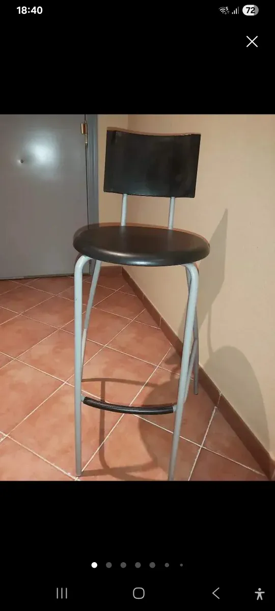 Banqueta alta metal y plástico