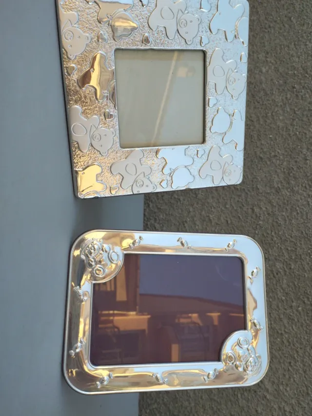 Lote 2 Marcos de Fotos Plateados