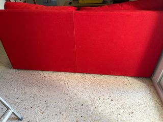 Sofá deslizante de 3 plazas rojo