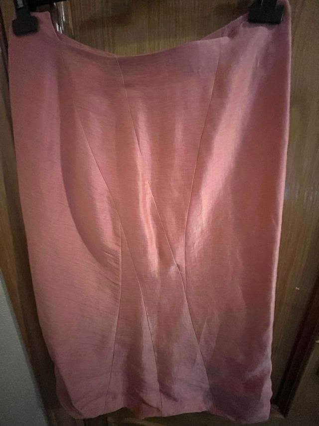 Traje chaqueta y falda seda salvaje +  blusa 