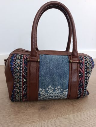 Bolso Desigual Marrón y Multicolor