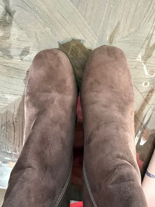 Botines marrones tacón glitter