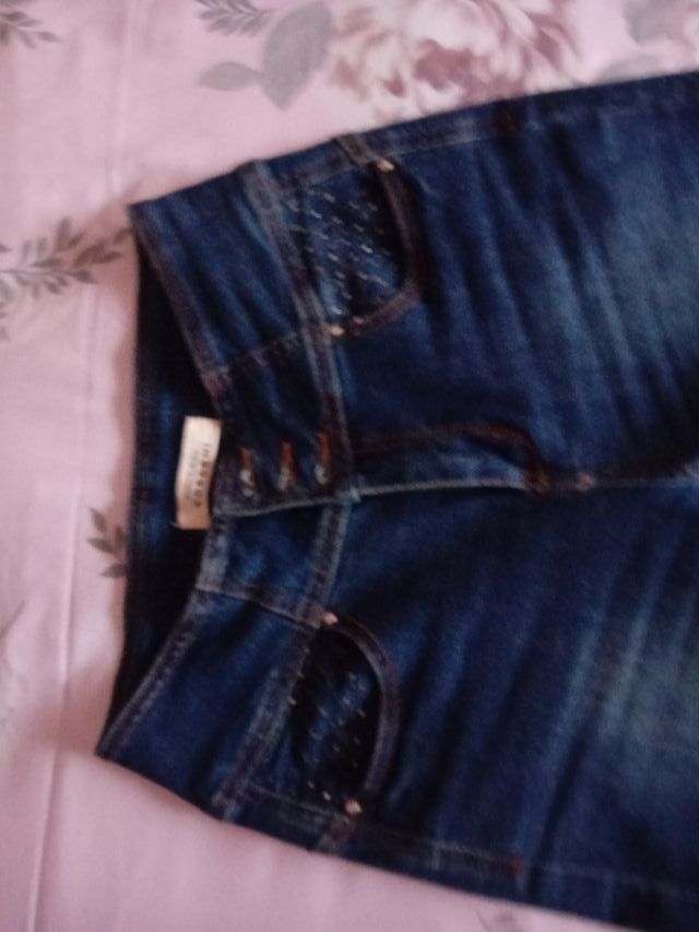 Vaqueros Koroshi mujer azul oscuro y elasticos