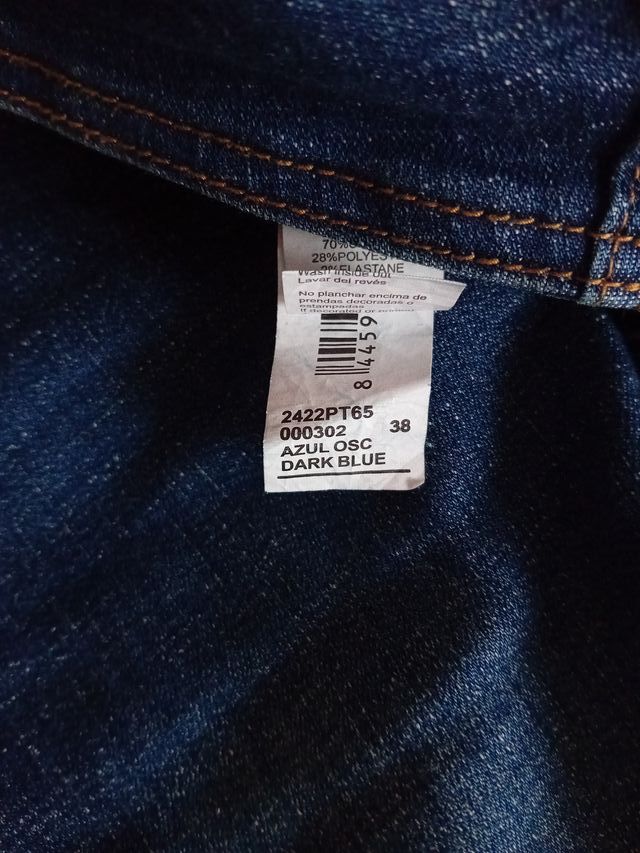 Vaqueros Koroshi mujer azul oscuro y elasticos