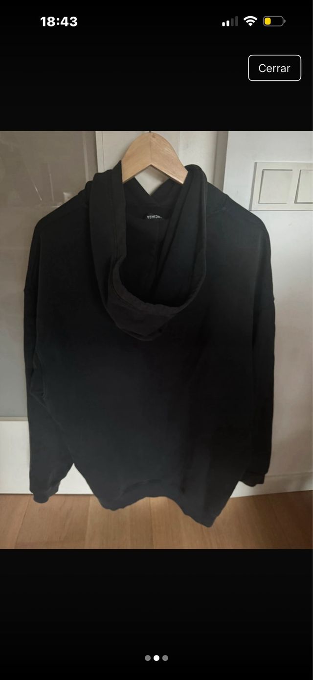 Sudadera Balenciaga Negra Logo Arcoíris