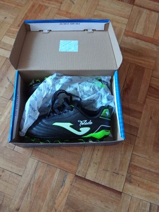 Botas de fútbol Joma niño negras y verdes