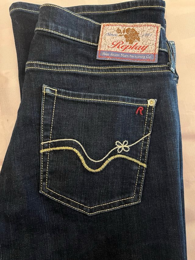 Vaqueros Replay Bootcut Azul Oscuro Talla 30