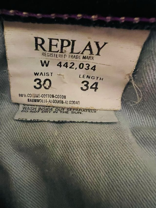 Vaqueros Replay Bootcut Azul Oscuro Talla 30