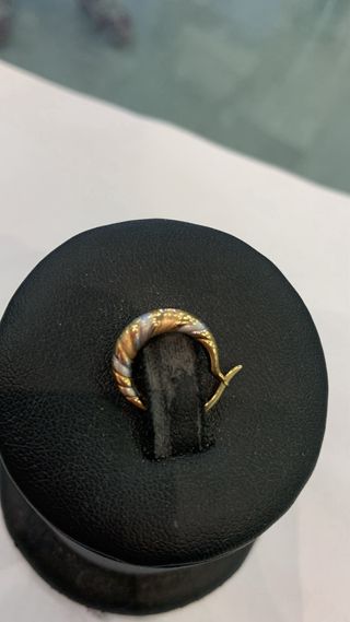 Pendientes Aro Oro Tricolor