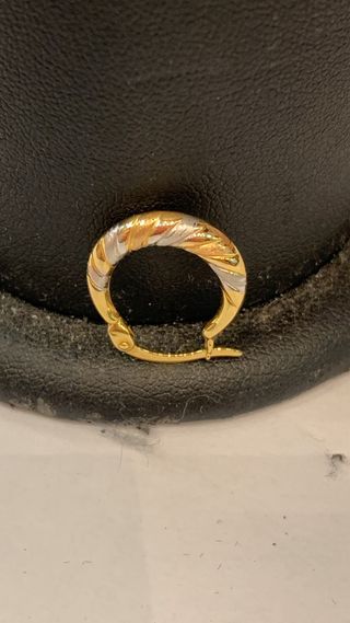 Pendientes Aro Oro Tricolor