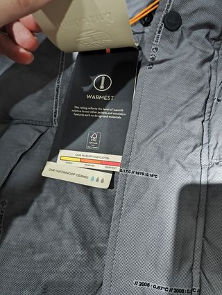 Chaqueta Timberland gris M plumas hombre