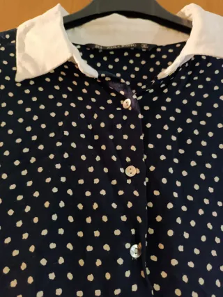 Lote 2 Camisa Zara Estampada, Lunares Talla M
