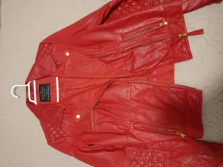 Biker Piel Roja Zara Talla S