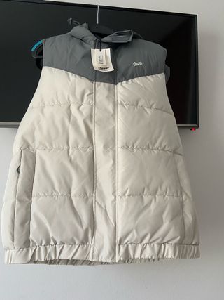 Chaleco acolchado Pull&Bear gris/beige Talla L