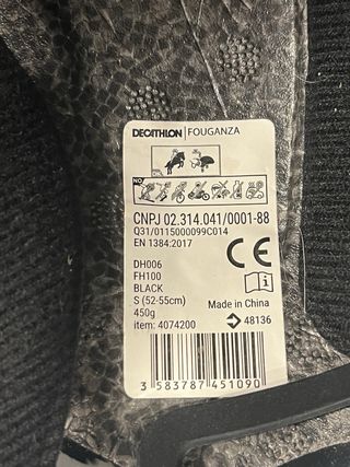 Casco Hípica Fouganza Decathlon Negro