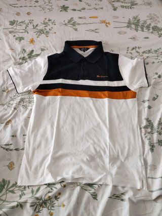 Polo Ben Sherman Rayas Azul Naranja Blanco