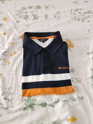 Polo Ben Sherman Rayas Azul Naranja Blanco