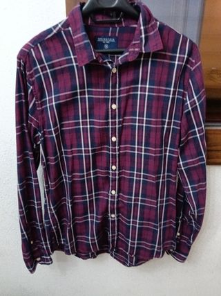 Camisa SELECTED azul con puntos Talla M