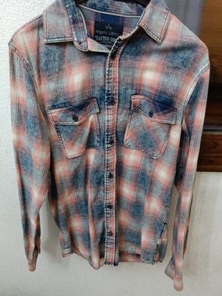 Camisa SELECTED azul con puntos Talla M