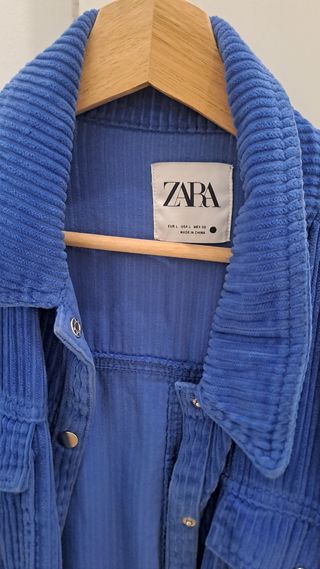 Chaqueta Zara Corduroy Azul Talla M