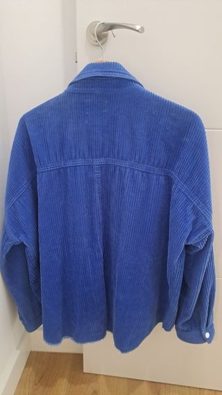 Chaqueta Zara Corduroy Azul Talla M