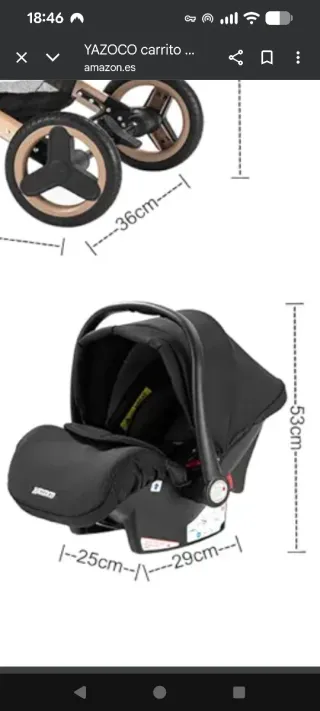 Silla de coche YAZOCO sin estrenar