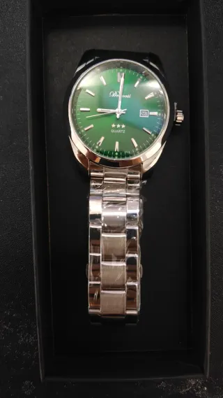 Reloj Donosti Cuarzo Verde y Plateado