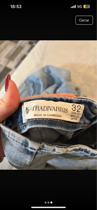 Falda larga vaquera Stradivarius Talla 32