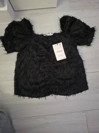 Camiseta niña negra talla 9 años