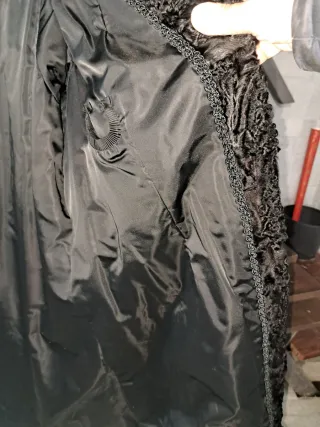 Abrigo Piel Cordero DAVID SHARMA Negro Talla Única