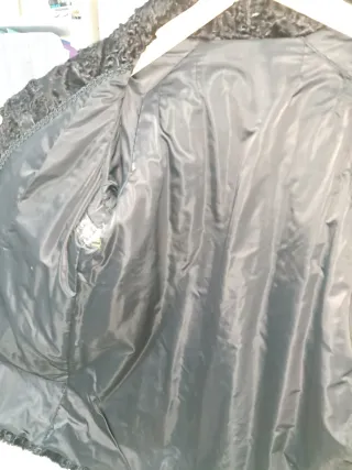 Abrigo Piel Cordero DAVID SHARMA Negro Talla Única