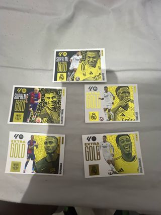 5 Cromos Panini Extra Gold