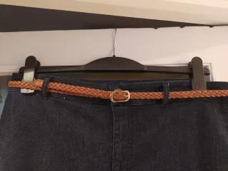 Chino deninm tiro medio T46 cinturón trenzado