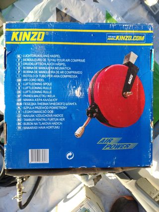 Carrete Manguera Aire Comprimido Kinzo 10m
