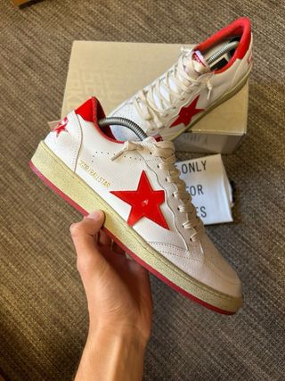 Golden Goose Ball Star Blancas y Rojas