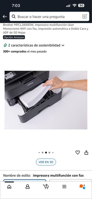 Impresora Brother MFCL2800DW Multifunción Láser