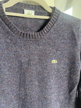 Jersey Lacoste azul marino y morado