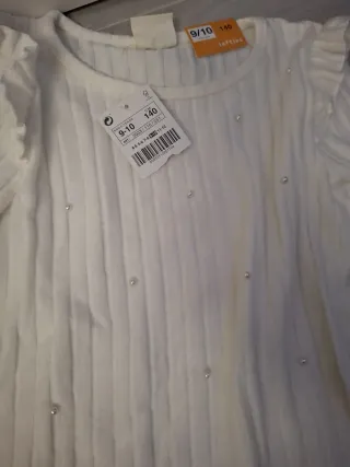 Jersey niña Lefties blanco perlas talla 9 / 10