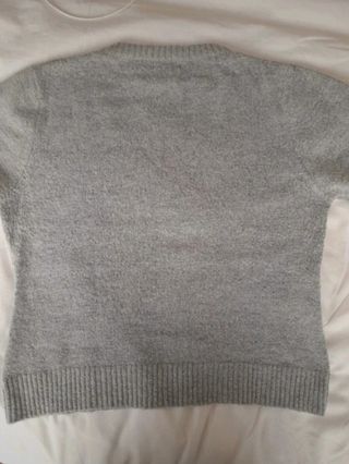 Jersey Festa cuello pico lana gris M