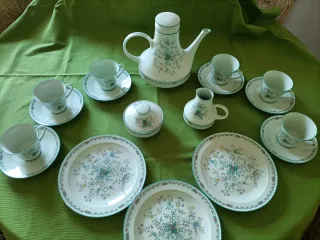Juego de café Noritake porcelana floral