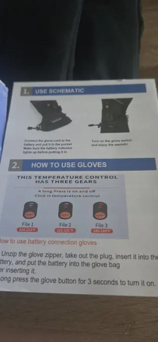 Guantes Moto Calefactables Negros