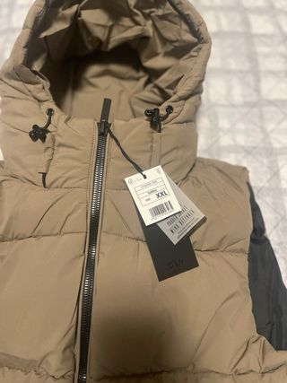 Gilet uomo con cappuccio nuovo beige