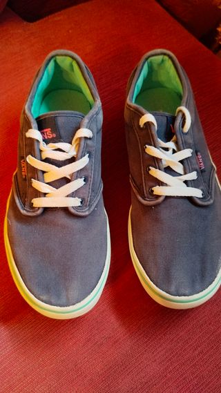 Zapatillas Vans Talla 37 Gris/Verde