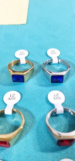 Anillos ACERO Nuevos Talla 21 y 22