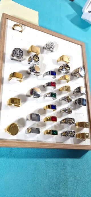 Anillos ACERO Nuevos Talla 21 y 22