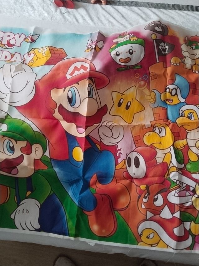 Telón Super Mario Bros Cumpleaños