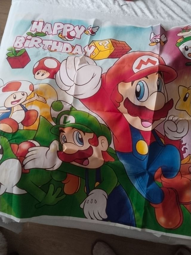 Telón Super Mario Bros Cumpleaños