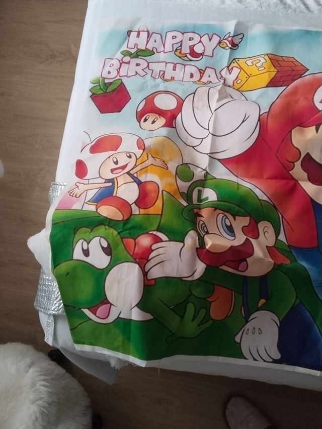 Telón Super Mario Bros Cumpleaños